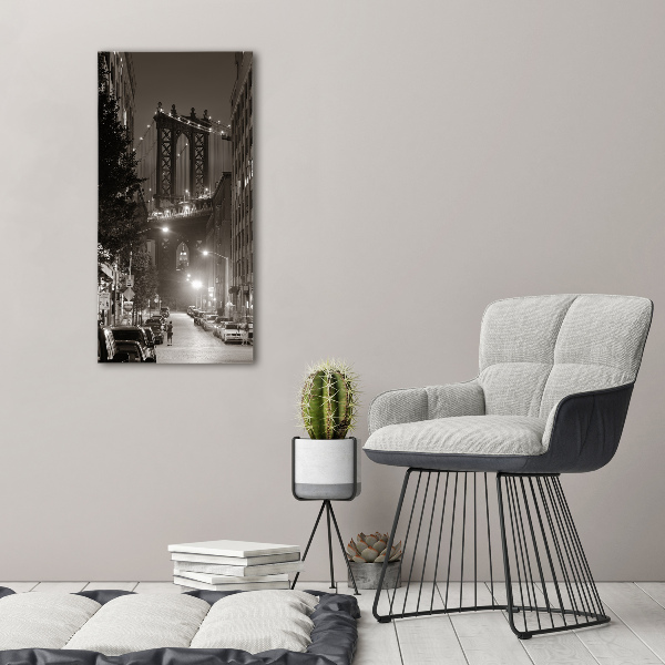 Cuadro decorativo en acrílico brillante vertical Manhattan Nueva York