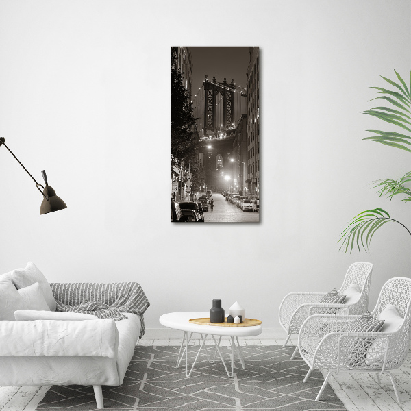 Cuadro decorativo en acrílico brillante vertical Manhattan Nueva York