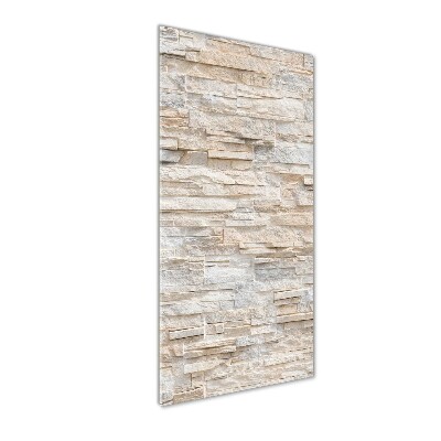 Cuadro decorativo en acrílico brillante vertical pared de ladrillos