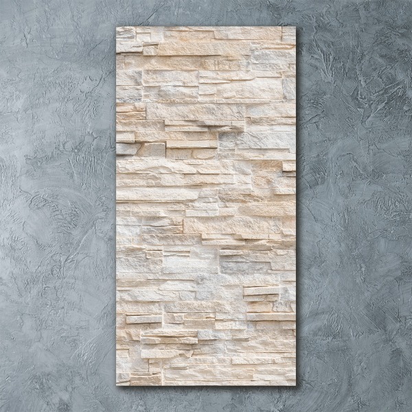 Cuadro decorativo en acrílico brillante vertical pared de ladrillos