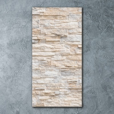 Cuadro decorativo en acrílico brillante vertical pared de ladrillos