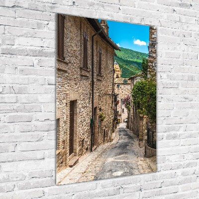 Impresión en metacrilato de alta calidad vertical Una calle con encanto