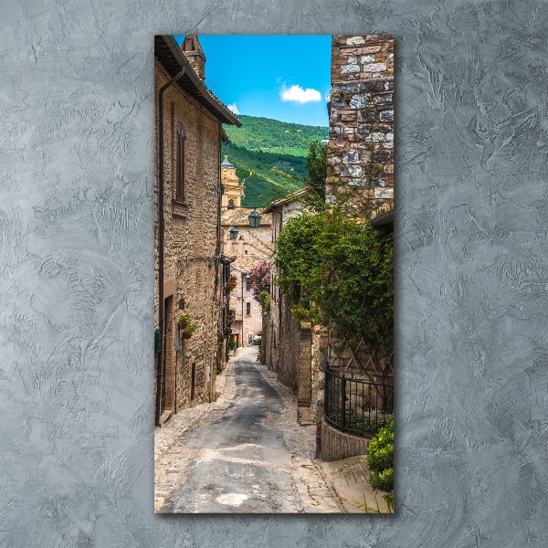 Impresión en metacrilato de alta calidad vertical Una calle con encanto