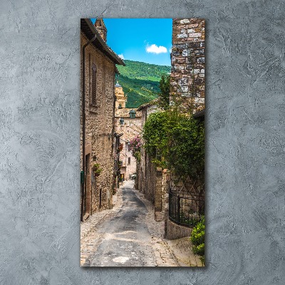 Impresión en metacrilato de alta calidad vertical Una calle con encanto