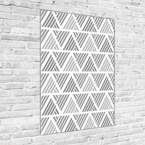 Cuadro de metacrilato moderno efecto cristal vertical Fondo geométrico