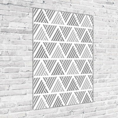 Cuadro de metacrilato moderno efecto cristal vertical Fondo geométrico