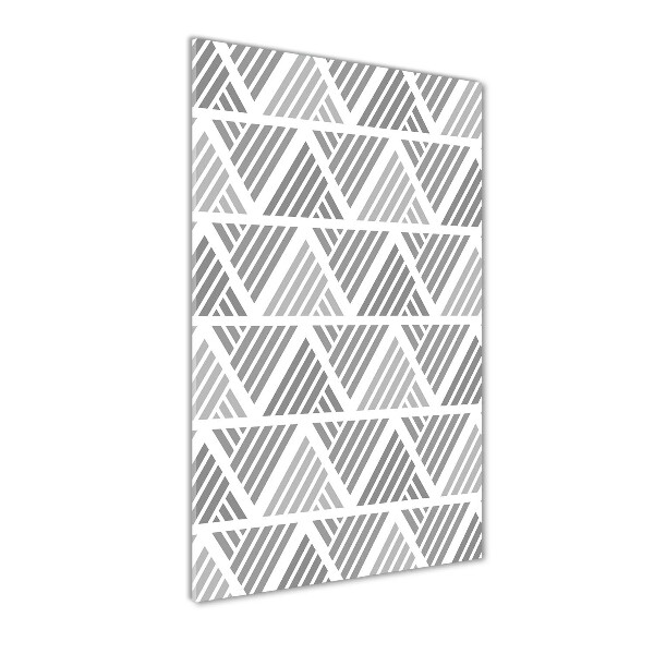 Cuadro de metacrilato moderno efecto cristal vertical Fondo geométrico