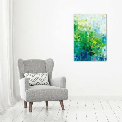 Cuadro de metacrilato vertical Triángulos abstractos