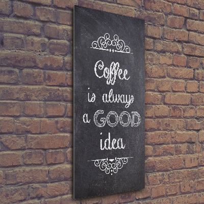 Cuadro decorativo en acrílico brillante vertical Collage de café