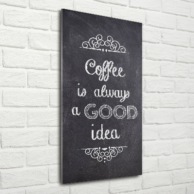 Cuadro decorativo en acrílico brillante vertical Collage de café