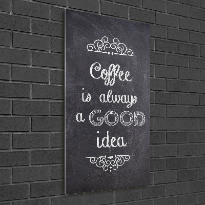 Cuadro decorativo en acrílico brillante vertical Collage de café