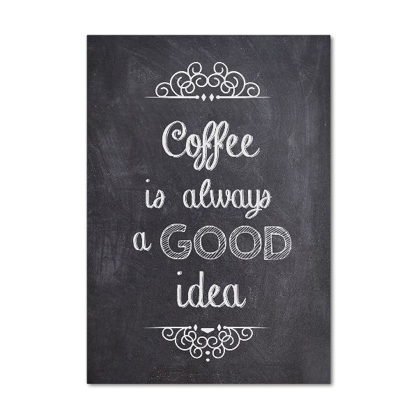 Cuadro decorativo en acrílico brillante vertical Collage de café