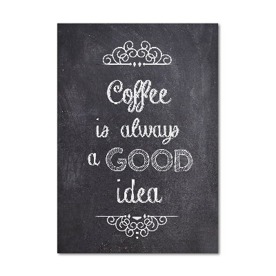 Cuadro decorativo en acrílico brillante vertical Collage de café