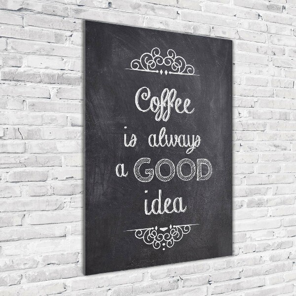 Cuadro decorativo en acrílico brillante vertical Collage de café