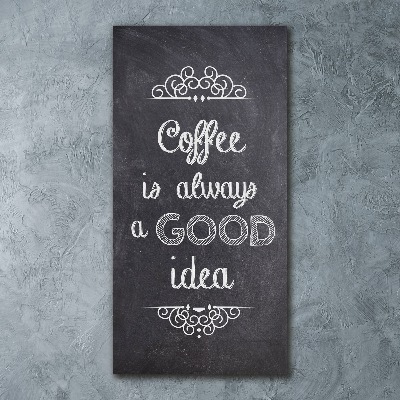 Cuadro decorativo en acrílico brillante vertical Collage de café