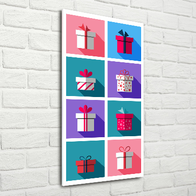 Cuadro de metacrilato moderno efecto cristal vertical Presenta