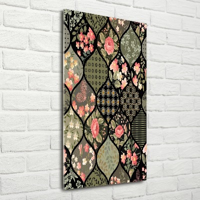 Impresión en metacrilato de alta calidad vertical Patrón floral