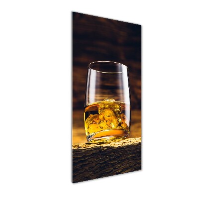 Cuadro de metacrilato vertical Bourbon en un vaso