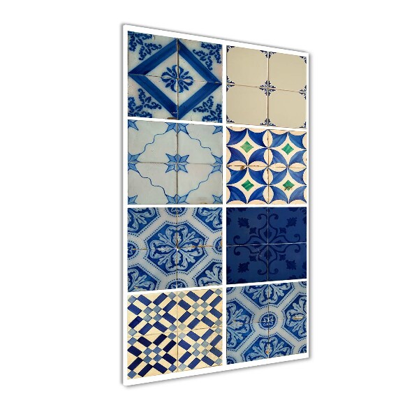 Cuadro de metacrilato moderno efecto cristal vertical Azulejos portugueses
