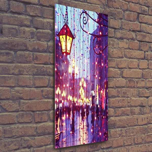 Cuadro de metacrilato vertical Luces en la ciudad