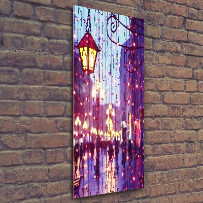 Cuadro de metacrilato vertical Luces en la ciudad