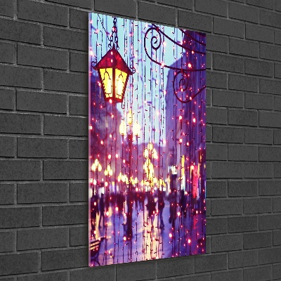 Cuadro de metacrilato vertical Luces en la ciudad