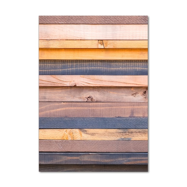 Cuadro de metacrilato moderno efecto cristal vertical pared de madera