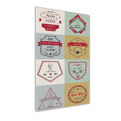 Cuadro decorativo en acrílico brillante vertical Señales de patineta