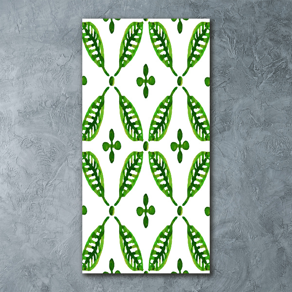 Impresión en metacrilato de alta calidad vertical hojas verdes