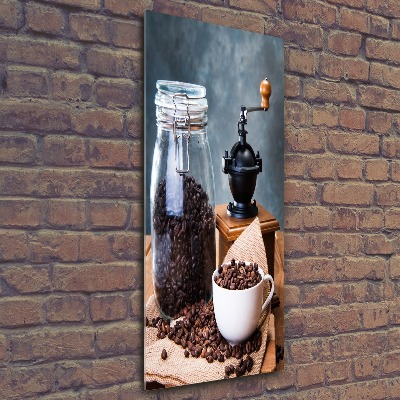 Cuadro decorativo en acrílico brillante vertical Molinillo de café