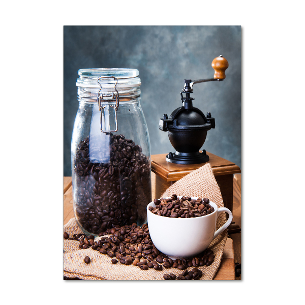 Cuadro decorativo en acrílico brillante vertical Molinillo de café