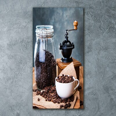 Cuadro decorativo en acrílico brillante vertical Molinillo de café