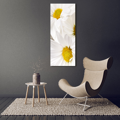 Cuadro decorativo en acrílico brillante vertical margaritas