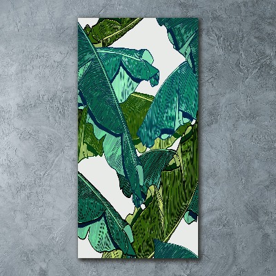 Cuadro de metacrilato vertical hojas de plátano