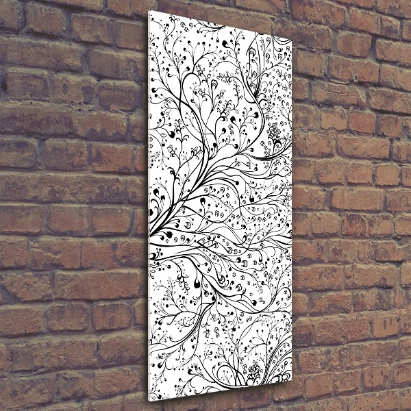 Cuadro decorativo en acrílico brillante vertical Leña menuda