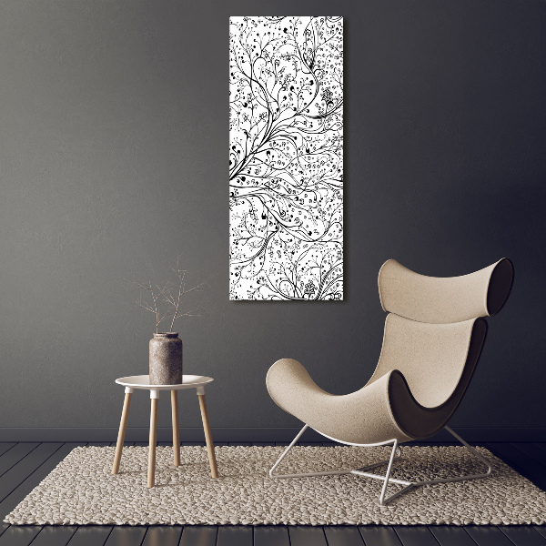Cuadro decorativo en acrílico brillante vertical Leña menuda