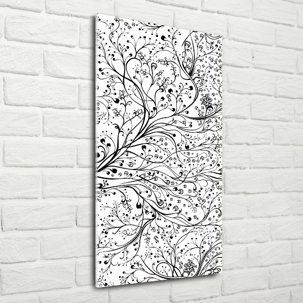 Cuadro decorativo en acrílico brillante vertical Leña menuda