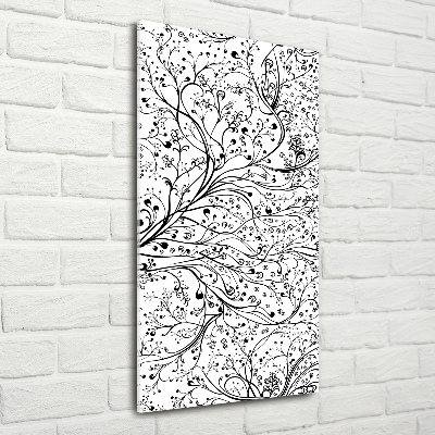 Cuadro decorativo en acrílico brillante vertical Leña menuda