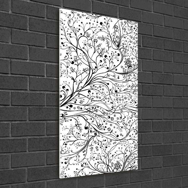 Cuadro decorativo en acrílico brillante vertical Leña menuda