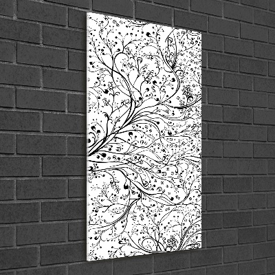 Cuadro decorativo en acrílico brillante vertical Leña menuda