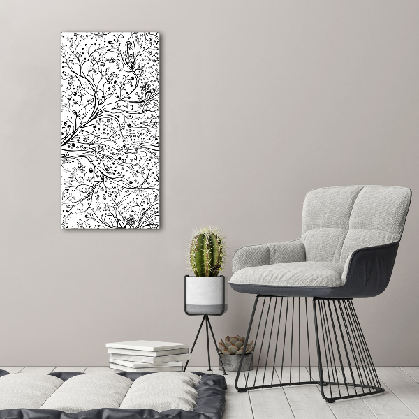 Cuadro decorativo en acrílico brillante vertical Leña menuda