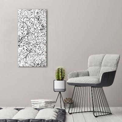 Cuadro decorativo en acrílico brillante vertical Leña menuda