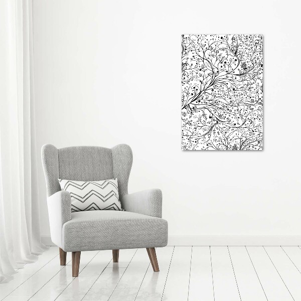 Cuadro decorativo en acrílico brillante vertical Leña menuda