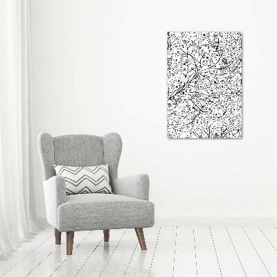 Cuadro decorativo en acrílico brillante vertical Leña menuda