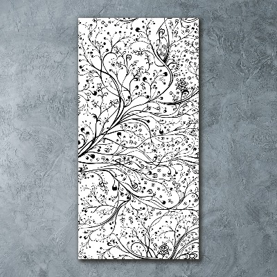 Cuadro decorativo en acrílico brillante vertical Leña menuda