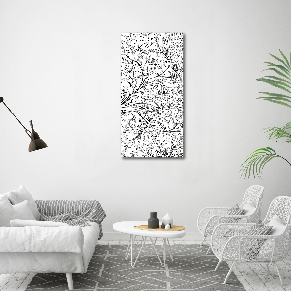 Cuadro decorativo en acrílico brillante vertical Leña menuda