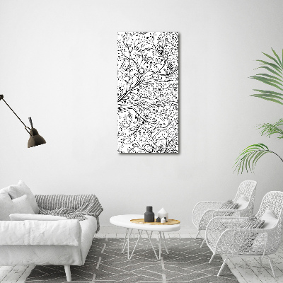 Cuadro decorativo en acrílico brillante vertical Leña menuda