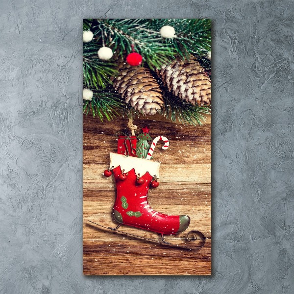 Cuadro decorativo en acrílico brillante vertical decoraciones navideñas