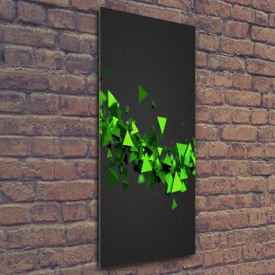 Cuadro decorativo en acrílico brillante vertical Onda geométrica