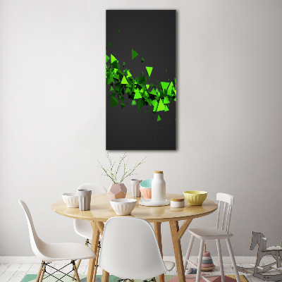 Cuadro decorativo en acrílico brillante vertical Onda geométrica